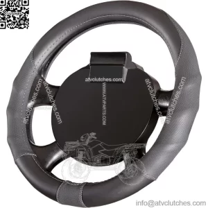 Premium Steering Wheel Cover for EZGO Golf Cart, 13 Inch Black Gray