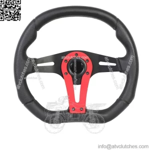 Pro Armor Force Steering Wheel Black w/ Red Accent Can-am Polaris (For: More than one vehicle)