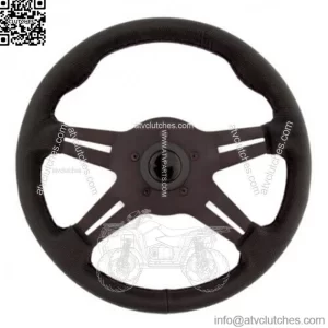Grant 4 Spoke 13" Sure Grip Steering Wheel #8510 & Adapter Kawasaki Teryx - Blk  (For: More than one vehicle)
