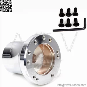 Silver Aluminum Steering Wheel Hub Adapter Fit for Club Car Precedent Golf Cart