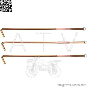 Battery Hold Down Rod J-Bolt & Nut for EZGO RXV 2008-up Electric Golf Cart, Set of 3 PCS, OEM# 602896 00571G2 11098G6