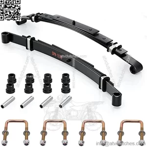 Heavy Duty Golf Cart Rear Leaf Spring Kit 4-leaf Leaf Spring with Bushings & Sleeves for EZGO TXT Golf Cart 1995-2013
