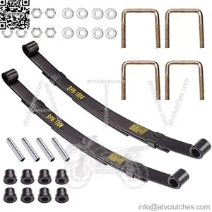 EZGO TXT Golf Cart Heavy Duty Rear Leaf Spring kit, EZGO Leaf Springs with Bushings for EZGO TXT 1994-2013 OEM# 70247-G01/70474-G01/70505-G01-3-Leaf Spring Kit
