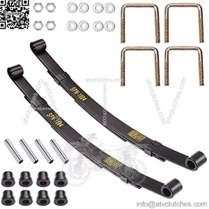 Golf Cart Heavy Duty Rear 3-Leaf Spring Kit with Bushings & Sleeves for 1995-2013 EZGO TXT OEM: 70506-G01 74135-G01 74207-G01 74207-G03