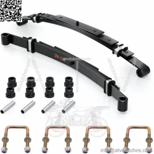 Golf Cart Heavy Duty Rear 4 Leaf Springs Fit EZGO TXT Electric 94-up & Bushings