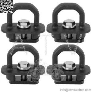 Truck Bed Side Wall Tie Down Hooks 4PC Set Black For Sierra Silverado Canyon (For: More than one vehicle)