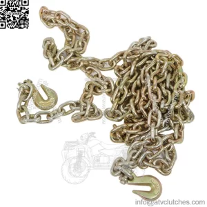 2 Pack 3/8" 20' G70 Tow Chain Tie Down Binder With Grade 70 Hooks