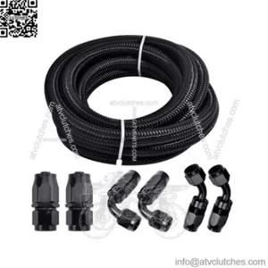Cross-border hot-selling car modification AN10 black braided nylon tubing oil cooling connector set 3m/6m