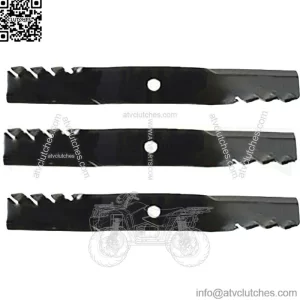 set of 3 Fits John Deere 54" mower mulching Predator blades M143520 M145516