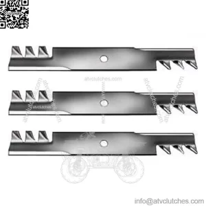 3 Pack HD Mulching Toothed Blades 48" Fits Toro 117-7277-03 107-3192-03 ZX4800