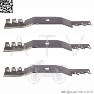 3 Lawn Mower Toothed Blades Fits Cub Cadet RZT 50" Deck 942-04053C