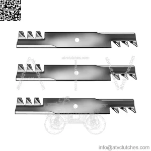 Toothed Mower Blades (3-pack) for Hustler Raptor SD 60" Deck 96-319(3)
