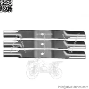 60" Cut Fits Rotary 6432 Left Hand Lawn Mower Blade Set (3): Fits Woods #31359