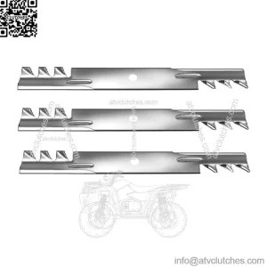 3 Mulch Blades Fits Hustler Zero Turn Mower Deck - 52" - Raptor & Raptor Limited