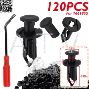 ATV Retainer Clip Push Pin Splash Guard Body Panel Clips For Honda Suzuki 120pcs (For: More than one vehicle)