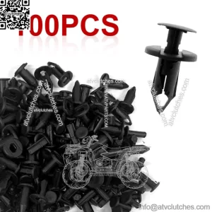 100pcs Fender Bumper Clips Body Rivets for Polaris Sportsman Rangers RZR Trail (For: More than one vehicle)