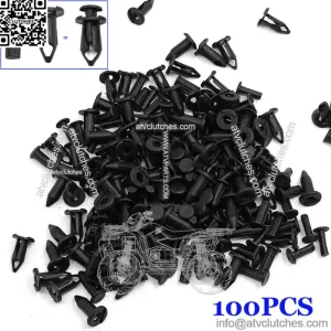 100 Pcs Black Fender Rivets For ATV Can Am Maverick/Commander/Outlander Parts (For: More than one vehicle)