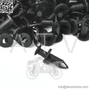 100pcs Fender Clips Body Rivets for Polaris Ranger TRX 400EX RZR XP 1000 Honda