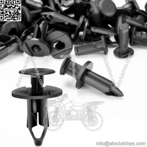 100x 8mm Fender Clips Body Rivets Push Pin for ATV HONDA TRX300EX 450R Rancher