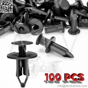 100x 8mm Fender Clips Body Rivets Push Pin for ATV HONDA TRX300EX 450R Rancher