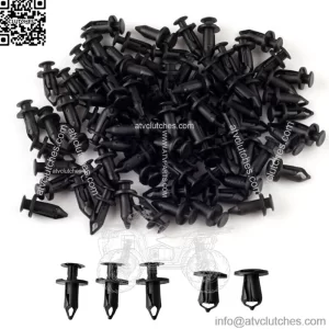 100 Pcs Plastic Mixed Fairing Body Trim Panel Fastener Clips Plug Kit Parts