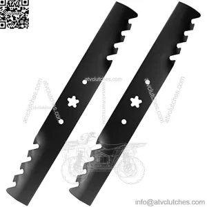 Lawn Mower Blades 2 Pack Toothed Mulching Replace for 38 Inch Decks AYP Husqvarna 127842 134148 581116302 532139774 LT1238 LT1538 LT19538 LTH1438 LTH1538 LTH18538 LTH2038R