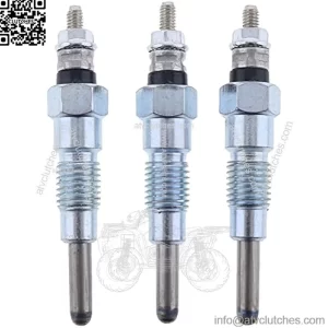 3X Glow Plugs MIU802457 M811937 for John Deere Tractors X495 X595 X740 X744 X748 X749 X750 X754 X758 1435 1023E 1025R 2025R 2030A 855D Gator 4X2 4X4 6X4 Yanmar 3TNV76 3TNM74 3TNV70 Engine