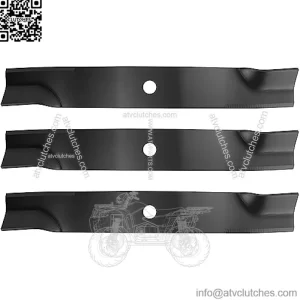 3pcs Deck Mower Blades for M128485 Compatible for John Deere TCU15881, M128485, M131958, M144196,M163983 1025R 1026R 1550 1570 1575 1580 1585 3033R 3039R 3045R 3046R 600L 4010 4210,60 inch