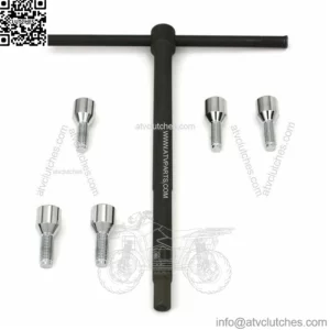 Chrome Wheel Hub Lug Bolt Set Wrench Tool Harley 36-76 Star Hub Panhead Servi Fl (For: Harley-Davidson)
