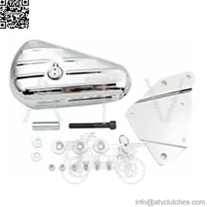 Chrome Oval Left Side Toolbox Tool Box Harley Softail Chopper Bobber Custom EVO (For: Harley-Davidson)