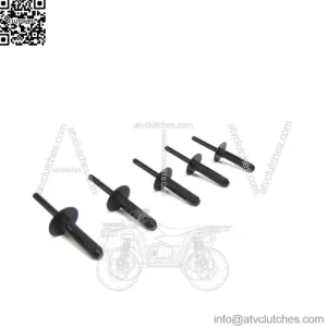 1 Set of 5 OEM Plastic Black Rivets  0423-046
