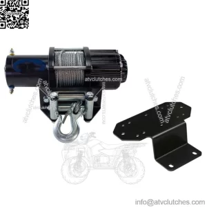 50 Ft Midnight Winch 4500 lb Steel With Mount For Yamaha Rhino 450 2006-11