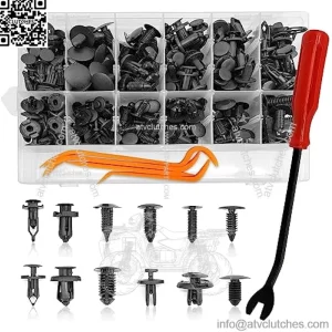 240pcs Car Plastic Push Pin Rivet Fasteners, Car Retainer Clips Plastic Fasteners Kit with Remover Tool, Assortment Universal Retainer Clips Push Type Retainers Set in Case for Car, Most Popular Sizes