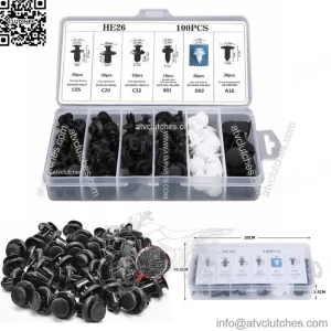 Assortments Push Pin Retainer Car Parts Body Bumper Clip Rivet Trim Molding Kit (For: More than one vehicle)