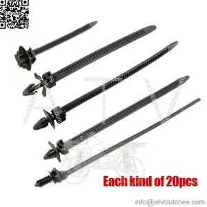 Line Cable Ties Zip Tie Push Rivet Clip Wiring Loom Harness Fastener Car Parts (For: Ford F-150)
