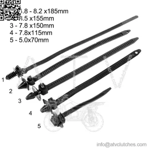 100pcs Mixed Cable Tie Bundled Car Wires Fastener Line Zip Clip Bands Trim Parts (For: Ford F-150)