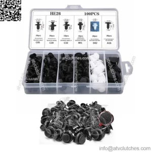 Car Parts 100x Fender Liner Fastener Rivet Push Clips Retainer 6 Size Universal (For: Ford F-150)