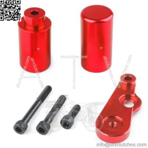 06-09 Suzuki GSX-R600 + GSX-R750 Black Non-cut Frame Slider Protective Cover #Red