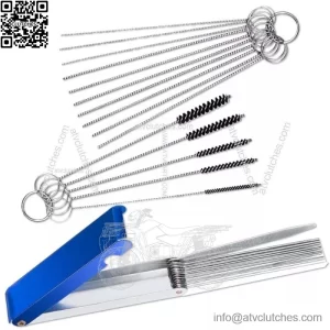 Carburetor Cleaning Kit Carb Dirt Jet Cleaner Tools 20 Needle 13 Wires Brush