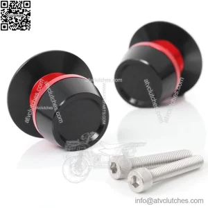 8mm Red Swingarm Spools Screws for Kawasaki Z650 2017-2023