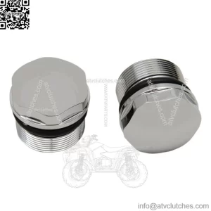 Drag Specialties Domed Fork Tube Caps For Harley 1988-2007
