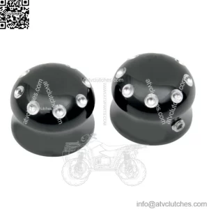 Covingtons Dimpled Front Axle Caps For Harley
