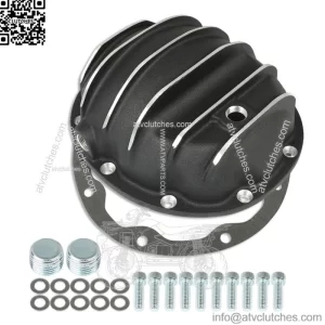 For 1984-2006 Jeep Dana 35 Rear Differential Cover w/Gasket & Drain Plug Black