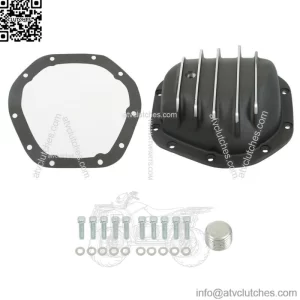 For Dana 44 10-Bolt Rear Aluminum Differential Cover with Gasket & Drain Plug