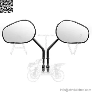 MZS Motorcycle Rear View Mirrors 360 Degree Adjustment Side Black 8MM Compatible with FLHTC FLHT FLHR FLSTN FLSTC FLTRU FXDB FXDF Road King Sportster Street Glide Electra Dyna Softail Ultra V-rod