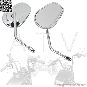 Rear View Mirrors,Left And R for Harley 1982-2023 Sportster Dyna Softail Touring Road Glide Electra Road King Street Glide Side Mirrors Chrome