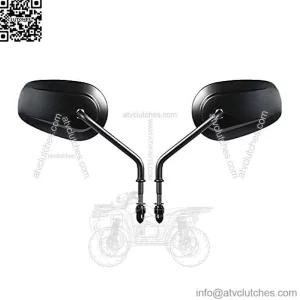 Harley 8mm Teardrop Rearview Mirrors Compatible with Harley Davidson Road King CVO Road Street Tri Glide Freewheeler Street XG500 XG750 Sportster XL883 1200 Softail Street Bob (Blakc)