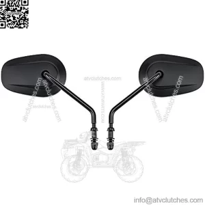 Black Sportster Mirrors with M8 Thread, Long Stem for Road King Street Electra Glide Road Glide Dyna Softail Rearview 1982-2019 2020 2021 2022 2023