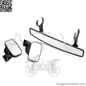 For Kawasaki Mule 3000 3010 4000 4010 UTV Rear-View Wide Center Side Mirrors Set