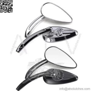 Skull Motorcycle Side Mirror For Harley Touring Sportster XL Softail Dyna Fatboy